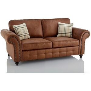 FANCY SOFA Oakland 3 Seater Fabric Sofa - Brown