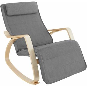 Tectake - Onda Rocking Chair - Relaxing Indoor Chair - rocking chair, nursing chair, nursery rocking chair - light grey - light grey
