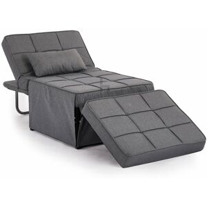 Home Detail - Oscar Dark Grey Fabric Ottoman Sofa Bed