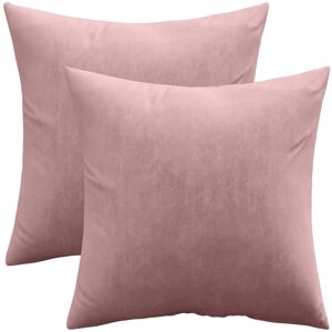 PRIVATEFLOOR Pack of 2 velvet cushions - cover and filling - Mesmal Rose Gold Velvet - Rose Gold