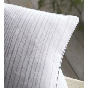 Portfolio Home - Portfolio Admiral Silver/Grey Striped Feather Filled Square Cushion 43x43cm - Grey