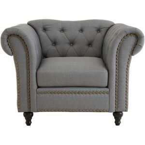 Chesterfield Sofa in Grey Chesterfield Armchair for Living Room Chesterfield Sofas and more w112 x d85 x h83 - Premier Housewares