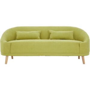 Green Linen Two Seater Sofas Small Sofas for Small Rooms Padded Seats Small Sofa 2 Seater Sofa for lounge w206 x d82 x h81 - Premier Housewares