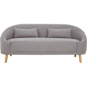 Grey Linen Sofa 2 Seater Small Sofas for Small Rooms Padded 2 Seater Sofa Seats Small Sofa 2 Seater Sofas for Living Room - Premier Housewares