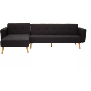 Hansa Large Black Velvet Sofa - Premier Housewares