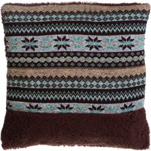 Heritage Fairisle Brown Cushion - Premier Housewares