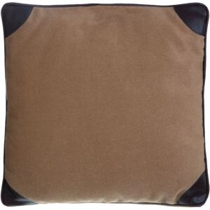 Premier Housewares - Heritage Leather Effect Texture Cushion