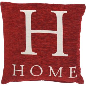 Premier Housewares - Words 'Home' Red Cushion