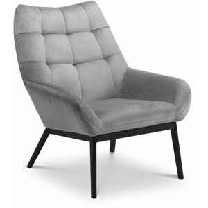 NETFURNITURE Puck Velvet Chair - Grey - Grey