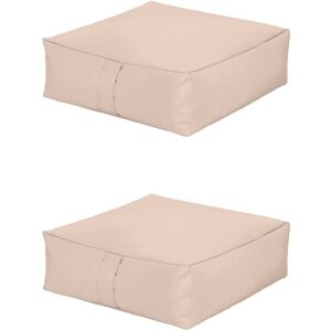 Ready Steady Bed - Garden Bean Bag Slab Beanbag Outdoor Indoor Cushions Seat Furniture Pad 2pk - Stone