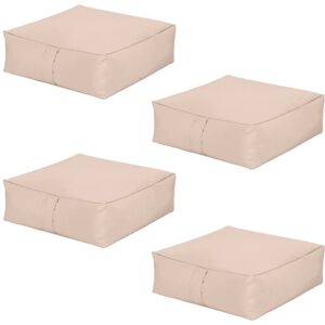 Ready Steady Bed - Garden Bean Bag Slab Beanbag Outdoor Indoor Cushions Seat Furniture Pad 4pk - Stone