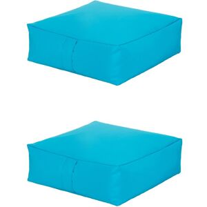 Ready Steady Bed - Garden Bean Bag Slab Beanbag Outdoor Indoor Cushions Seat Furniture Pad 2pk - Turquoise