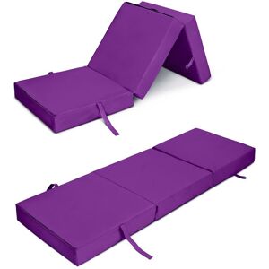 Ready Steady Bed - Foldable Sofa Bed for Indoor/Outdoor, Futon for Living room, Water Resistant Guest z Bed, Folding Chair bed - Purple