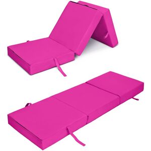 Ready Steady Bed - Foldable Sofa Bed for Indoor/Outdoor, Futon for Living room, Water Resistant Guest z Bed, Folding Chair bed - Pink