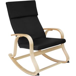 Tectake - Rocking Chair Roca - Cosy Reading Chair - Rocking chair, rocking chair, relaxation chair - black - black