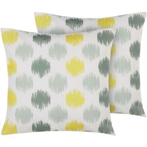 Beliani - Set of 2 Garden Cushions Outdoor Decoration Square 45 x 45 cm Multicolour Nerola - Multicolour