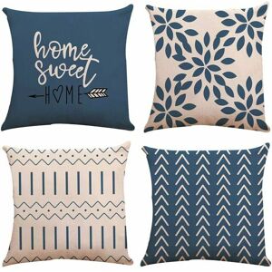 HOOPZI Set of 4 Decorative Sofa Cushion Cover Sofa Decoration Pillowcase Outdoor Linen Cushion Covers Decorative Cushion Cover for Bedroom, Sofa, Chair,