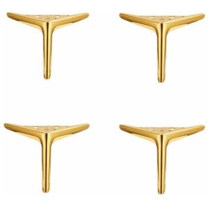 ROSE Set of 4 Furniture Legs, Recliner Sofa Leg, Metal Bedside Table Leg Legs, for Coffee Tables, Cupboards and Sofas, Gold