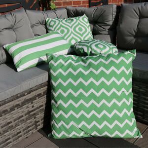 YAKOE Set of 4 Waterproof Sofa Cushions Pillows for Living Room Bedroom Office Garden in Green - green