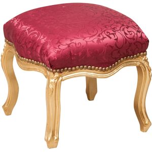 Biscottini - sized Louis xvi French style solid beech wood armchair - red and gold