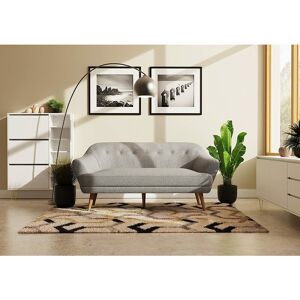 FURNITURE ONE Sofa with Padded Cushion - Grey