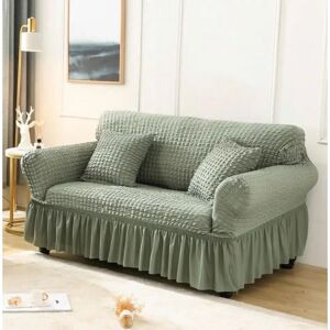 DENUOTOP Stretch Sofa Cover Protective 3D Bubble Lattice Cover Stylish High Stretch Sofa Cover Durable Sofa Cover Furniture Protector 3-Seat 190-230cm Green