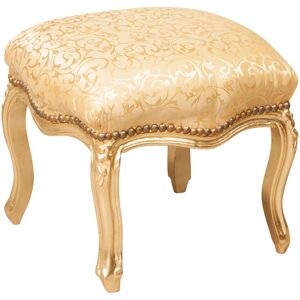 Biscottini - style solid beech wood armchair - gold