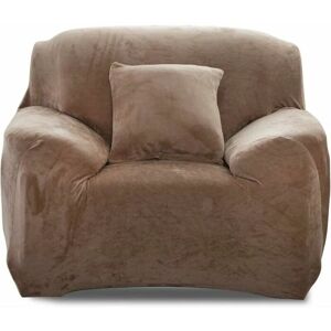 HOOPZI Thick Velvet Armchair Slipcovers Stretch Sofa Slipcover Camel Armchair Cover(Pillow case not included)