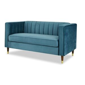 HOME DETAIL Thomas Blue Velvet 2 Seater Sofa