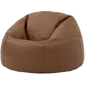 ICON Valencia Genuine Leather Classic Bean Bag Chair - Tan