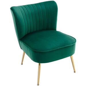 WAHSON OFFICE CHAIRS Velvet Accent Chair Occasional Tub Chair for Living Room Bedroom, Green