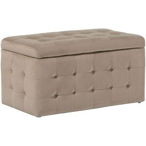 Beliani - Modern Tufted Ottoman Bedroom Bench Storage Chest Brown Velvet Michigan - Brown