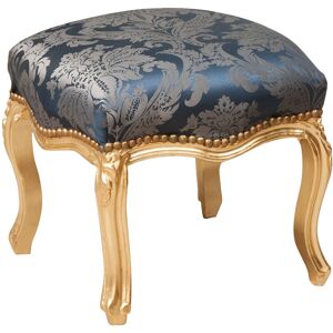 Biscottini - W42XDP42XH42 cm sized Louis xvi French style solid beech wood armchair - blue and gold