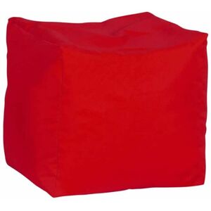 HUMZA AMANI Water Resistant Polyester Stool Bean Bag with Beans Filling - Red - Red