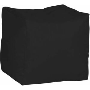 HUMZA AMANI Water Resistant Polyester Stool Bean Bag with Beans Filling - Black - Black