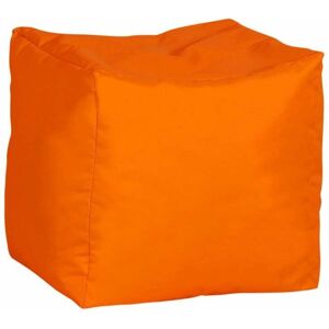 HUMZA AMANI Water Resistant Polyester Stool Bean Bag with Beans Filling - Orange - Orange