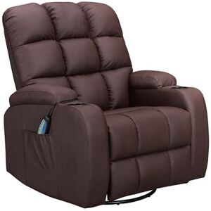 Massage Leather Sofa Electric WW-MLS12 Brown - Westwood