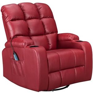 Massage Leather Sofa Electric WW-MLS12 Red - Westwood