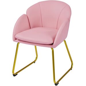 Accent Chair Flower Shape Armchair, Simple Pink - Yaheetech