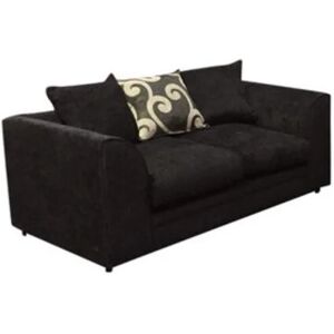 FANCY SOFA Zina 2 Seater Chenille Fabric Sofa - Black