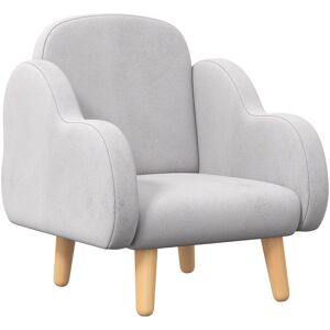 ZONEKIZ Kids Armchair Chair Children Mini Sofa Cloud Shape for 1.5-3 Years Grey - Grey