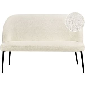 BELIANI Upholstered Bench 2 Seater OSBY Boucle Light Beige