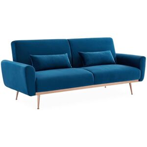 ALICE'S GARDEN 3-seater velvet convertible sofa bed, Oskar, 85x206.5x84 cm