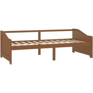MINKUROW 3-Seater Day Bed without Mattress Honey Brown 90x200cm vidaXL