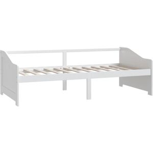 MINKUROW 3-Seater Day Bed without Mattress White 90x200cm vidaXL