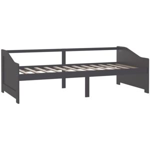 JINLEFU 3-Seater Day Bed without Mattress Dark Grey 90x200cm vidaXL