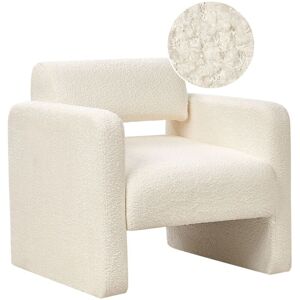 Beliani - Boucle Armchair Retro Style Living Room Accent Chair Off-White Hallsberg
