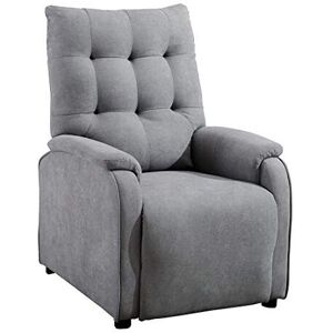 More4homes - charlbury pushback fabric recliner chair - dove grey