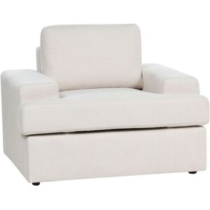 Beliani - Classic Armchair Upholstered Polyester Fabric Cushioned Backrest Thickly Padded Light Beige Alla