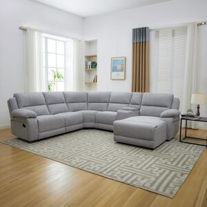 MORE4HOMES Dublin 5 Seater Fabric Corner Recliner Sofa